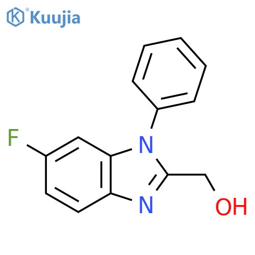 (6-fluoro-1-phenyl-1H-1,3-benzodiazol-2-yl)methanol structure