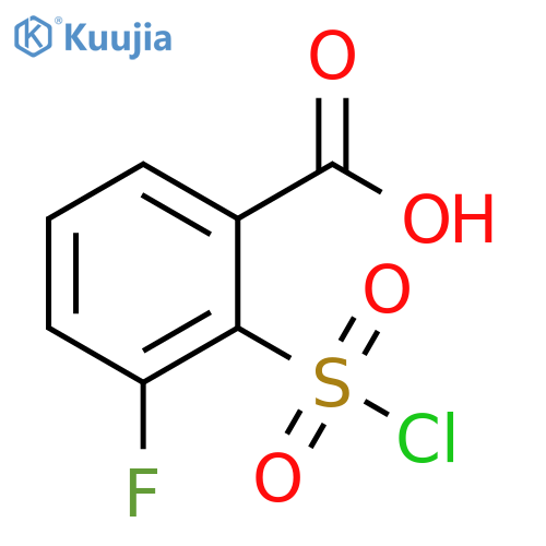 2-(chlorosulfonyl)-3-fluorobenzoic acid structure