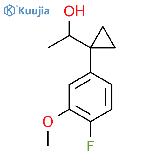 1-1-(4-fluoro-3-methoxyphenyl)cyclopropylethan-1-ol structure