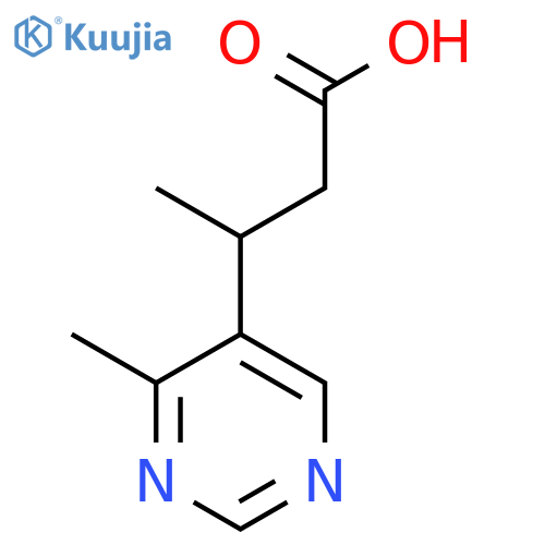 3-(4-methylpyrimidin-5-yl)butanoic acid structure