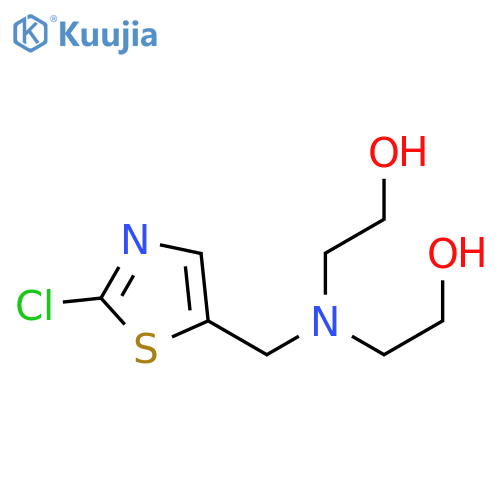 2,2'-(((2-chlorothiazol-5-yl)methyl)azanediyl)diethanol structure