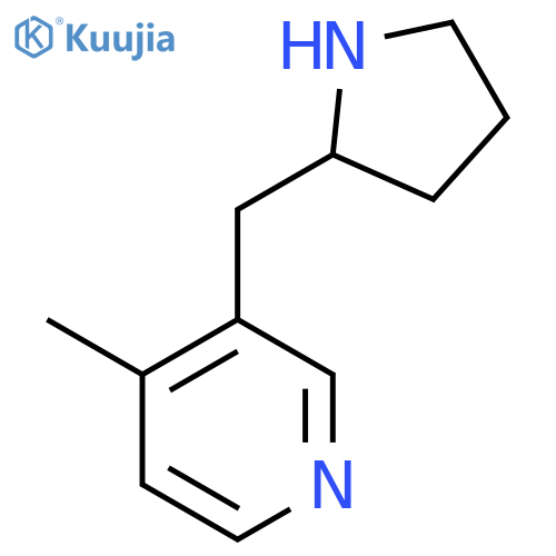 4-methyl-3-(pyrrolidin-2-yl)methylpyridine structure