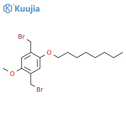 Benzene,1,4-bis(bromomethyl)-2-methoxy-5-(octyloxy)- structure