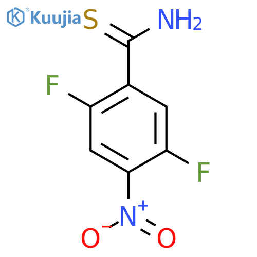 2,5-Difluoro-4-nitrobenzene-1-carbothioamide structure