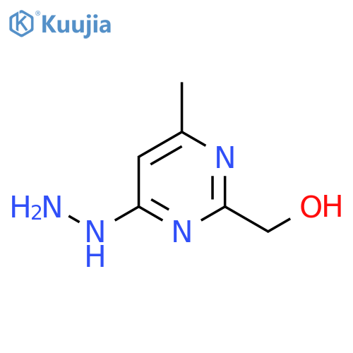 (4-hydrazinyl-6-methylpyrimidin-2-yl)methanol structure