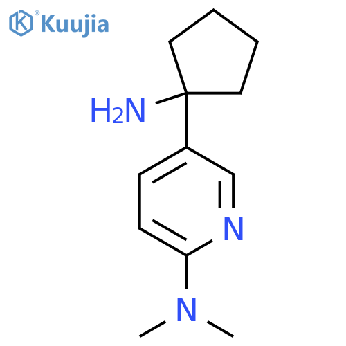 5-(1-aminocyclopentyl)-N,N-dimethylpyridin-2-amine structure