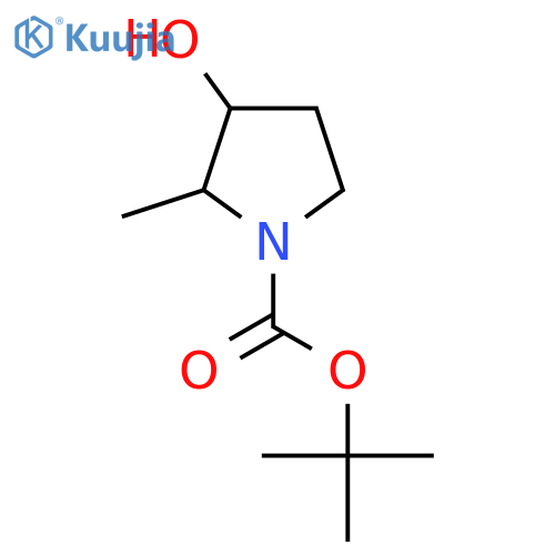 Tert-butyl 3-hydroxy-2-methylpyrrolidine-1-carboxylate structure