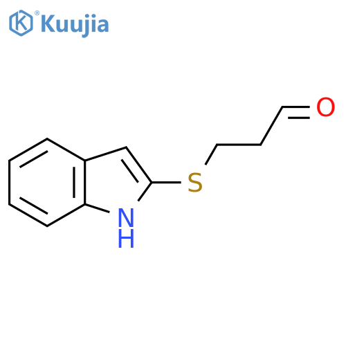 3-(1H-indol-2-ylsulfanyl)propanal structure