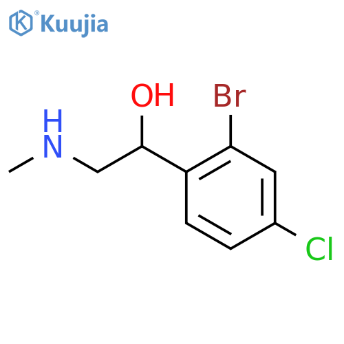 1-(2-bromo-4-chlorophenyl)-2-(methylamino)ethan-1-ol structure