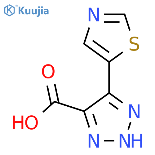 5-(1,3-thiazol-5-yl)-1H-1,2,3-triazole-4-carboxylic acid structure