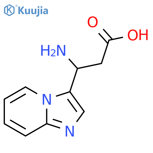 3-amino-3-{imidazo1,2-apyridin-3-yl}propanoic acid structure