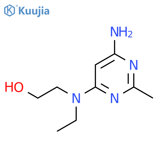 2-((6-Amino-2-methylpyrimidin-4-yl)(ethyl)amino)ethan-1-ol structure
