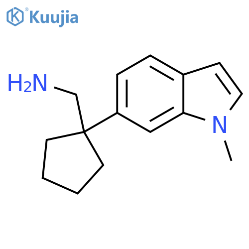 1-(1-methyl-1H-indol-6-yl)cyclopentylmethanamine structure