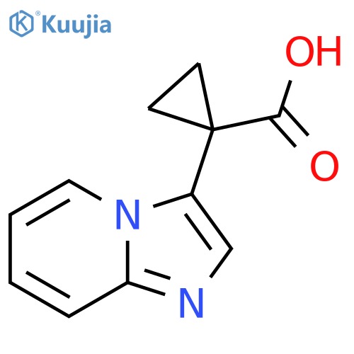 1-{imidazo1,2-apyridin-3-yl}cyclopropane-1-carboxylic acid structure
