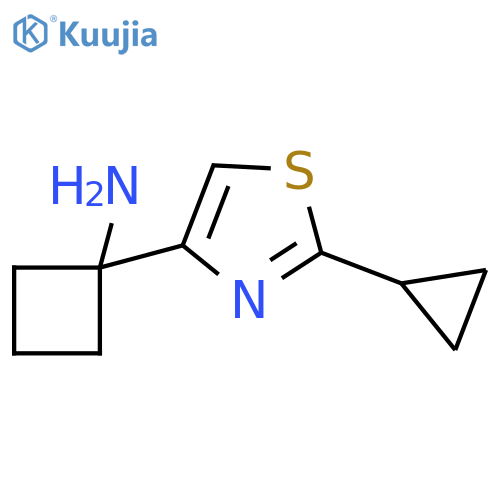 1-(2-cyclopropyl-1,3-thiazol-4-yl)cyclobutan-1-amine structure