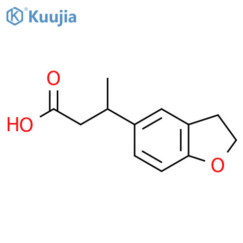 3-(2,3-dihydro-1-benzofuran-5-yl)butanoic acid structure