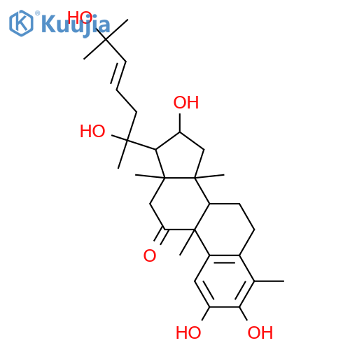19-Norcholesta-1,3,5(10),23-tetraen-11-one,2,3,16,20,25-pentahydroxy-4,9,14-trimethyl-, (9b,16a,23E)- (9CI) structure