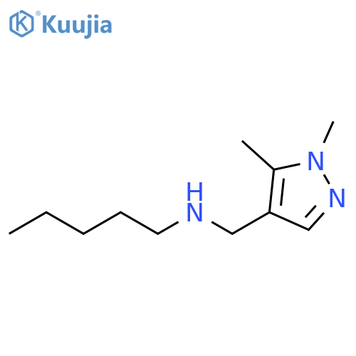 (1,5-dimethyl-1H-pyrazol-4-yl)methyl(pentyl)amine structure