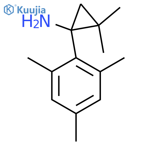2,2-dimethyl-1-(2,4,6-trimethylphenyl)cyclopropan-1-amine structure