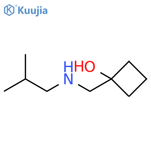 1-{[(2-methylpropyl)amino]methyl}cyclobutan-1-ol structure