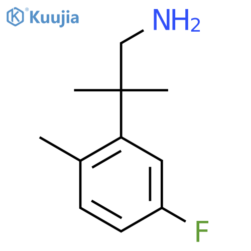 2-(5-fluoro-2-methylphenyl)-2-methylpropan-1-amine structure