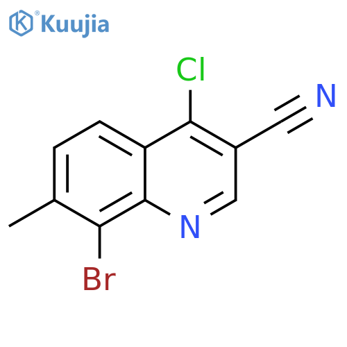 8-bromo-4-chloro-7-methylquinoline-3-carbonitrile structure