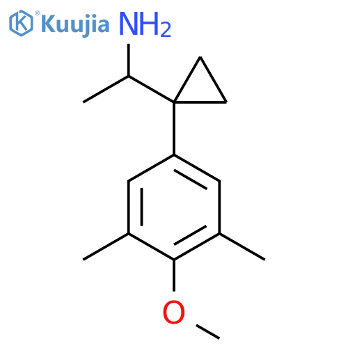 1-1-(4-methoxy-3,5-dimethylphenyl)cyclopropylethan-1-amine structure