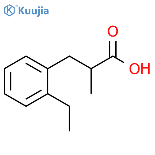 3-(2-ethylphenyl)-2-methylpropanoic acid structure