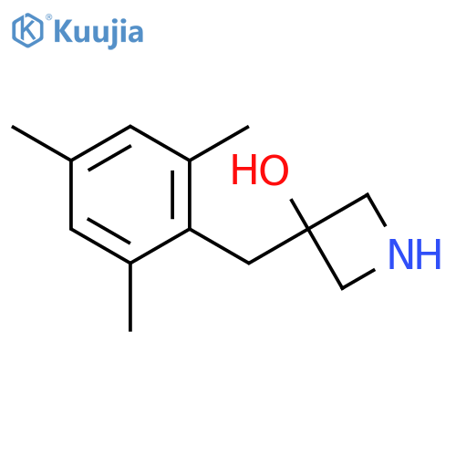 3-[(2,4,6-Trimethylphenyl)methyl]azetidin-3-ol structure