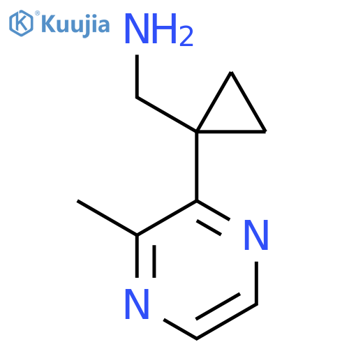 1-(3-methylpyrazin-2-yl)cyclopropylmethanamine structure