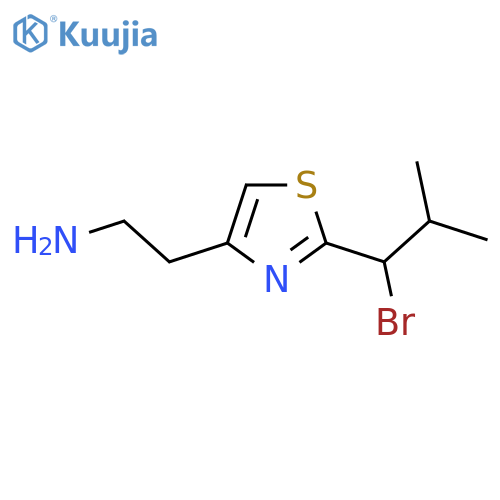 2-2-(1-bromo-2-methylpropyl)-1,3-thiazol-4-ylethan-1-amine structure