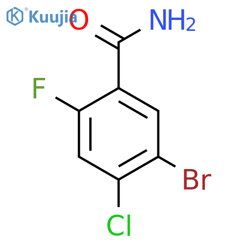 5-Bromo-4-chloro-2-fluorobenzamide structure