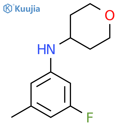 N-(3-Fluoro-5-methylphenyl)tetrahydro-2H-pyran-4-amine structure