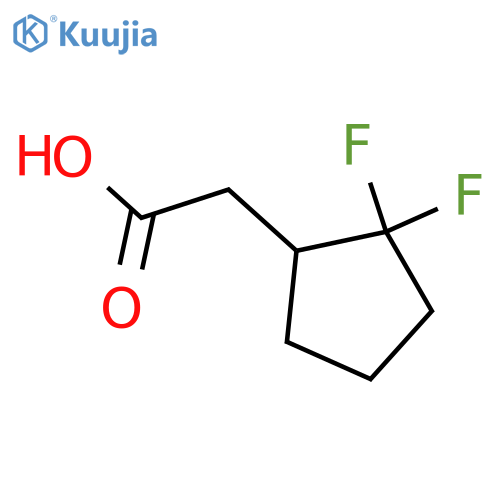 2-(2,2-Difluorocyclopentyl)acetic acid structure