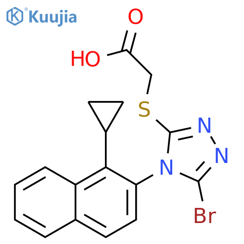 2-5-Bromo-4-(1-cyclopropyl-2-naphthalenyl)-4H-1,2,4-triazol-3-ylthio-acetic Acid structure