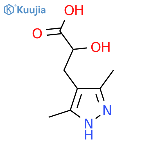 3-(3,5-dimethyl-1H-pyrazol-4-yl)-2-hydroxypropanoic acid structure