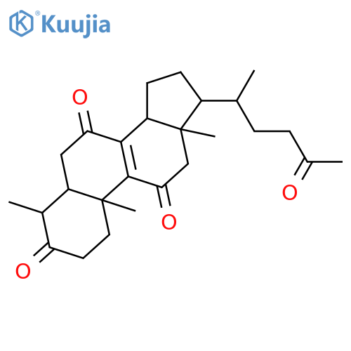 4-Methyl-26,27-dinorcholest-8-ene-3,7,11,24-tetrone; (4α,5α)-form structure