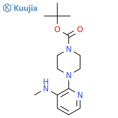 1-Piperazinecarboxylicacid, 4-[3-(methylamino)-2-pyridinyl]-, 1,1-dimethylethyl ester structure