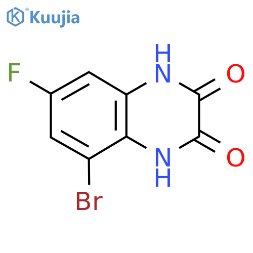 5-Bromo-7-fluoro-1,4-dihydroquinoxaline-2,3-dione structure