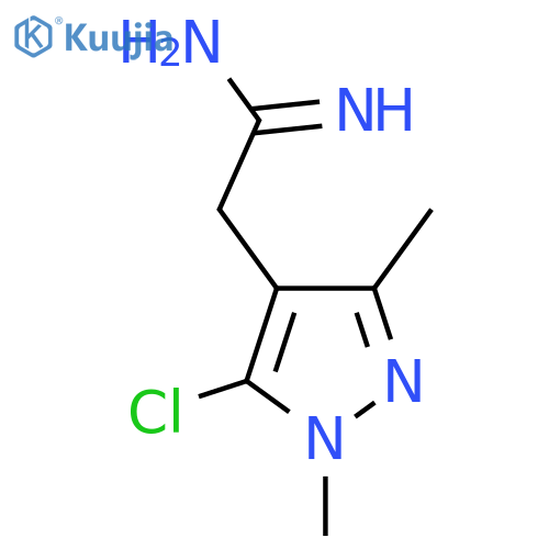 2-(5-chloro-1,3-dimethyl-1H-pyrazol-4-yl)ethanimidamide structure