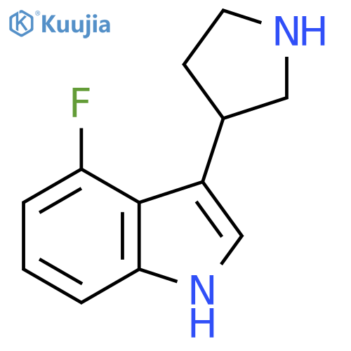 4-fluoro-3-(pyrrolidin-3-yl)-1H-indole structure