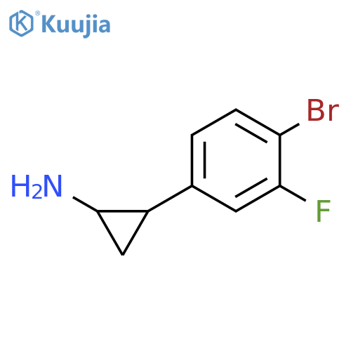 2-(4-bromo-3-fluorophenyl)cyclopropan-1-amine structure