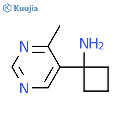1-(4-methylpyrimidin-5-yl)cyclobutan-1-amine structure