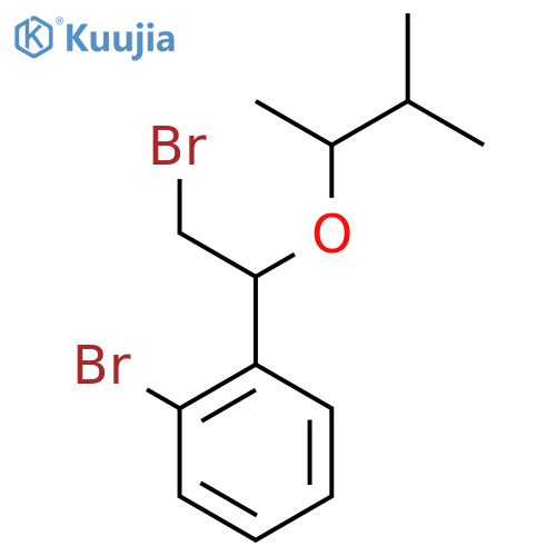 1-bromo-2-{2-bromo-1-(3-methylbutan-2-yl)oxyethyl}benzene structure