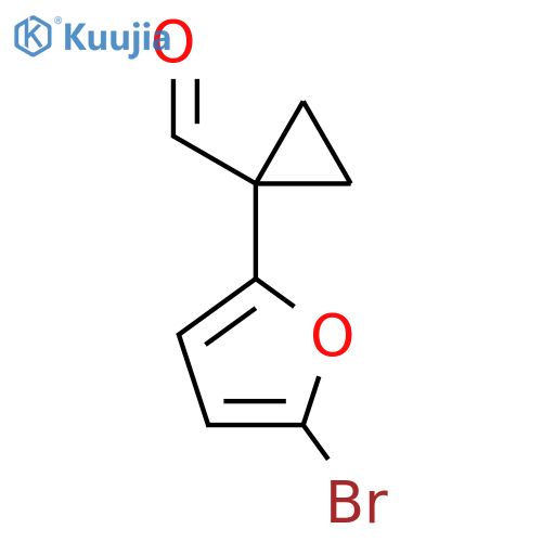 1-(5-bromofuran-2-yl)cyclopropane-1-carbaldehyde structure