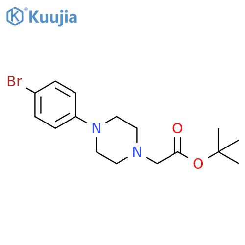 [4-(4-Bromophenyl)-piperazin-1-yl]-acetic acid tert-butyl ester structure