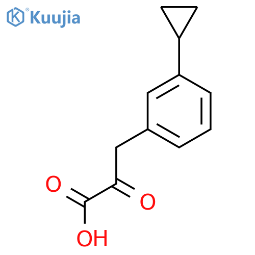 3-(3-cyclopropylphenyl)-2-oxopropanoic acid structure