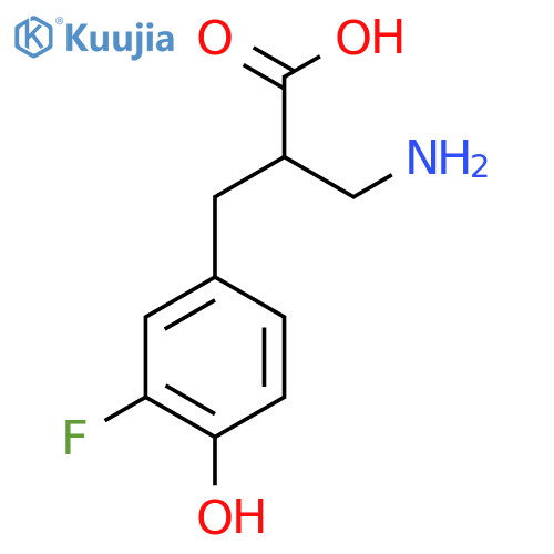 3-amino-2-(3-fluoro-4-hydroxyphenyl)methylpropanoic acid structure