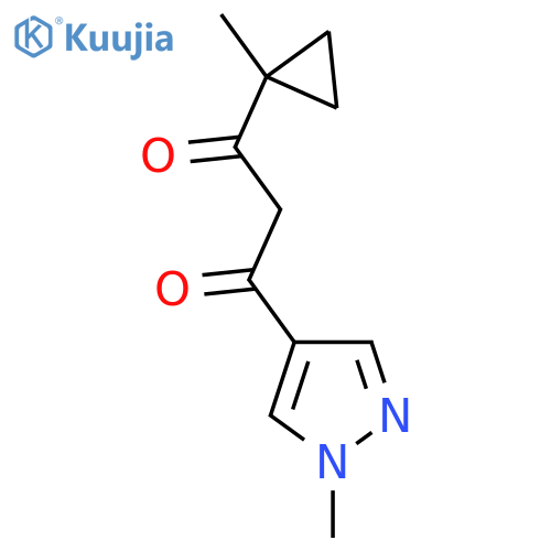 1-(1-methyl-1H-pyrazol-4-yl)-3-(1-methylcyclopropyl)propane-1,3-dione structure