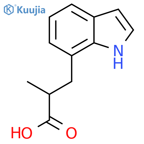 3-(1H-indol-7-yl)-2-methylpropanoic acid structure